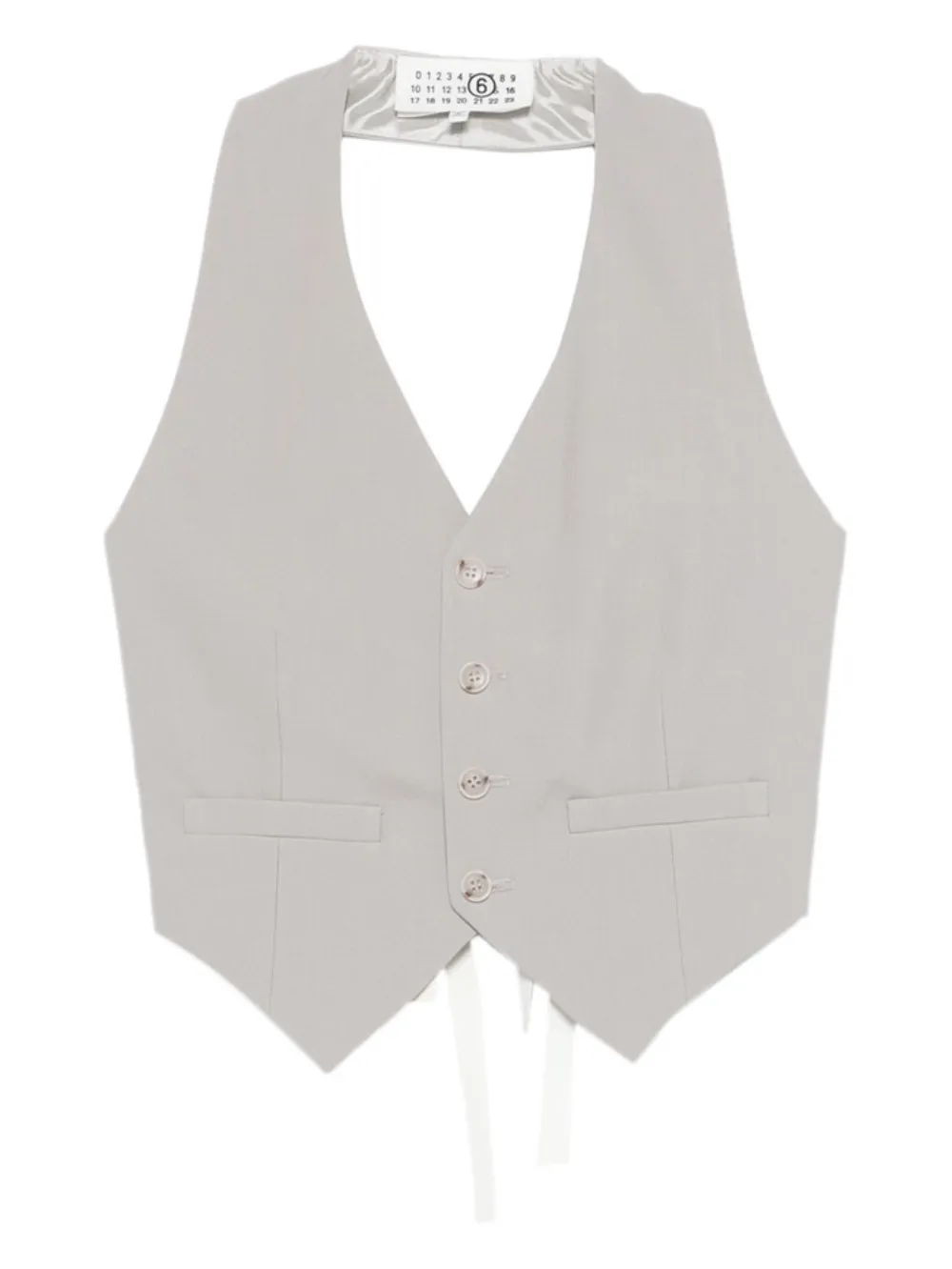 

Жилет на пуговицах Mm6 Maison Margiela, серый