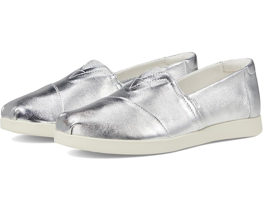 Туфли на плоской подошве TOMS Alpargata Plus, серебряный