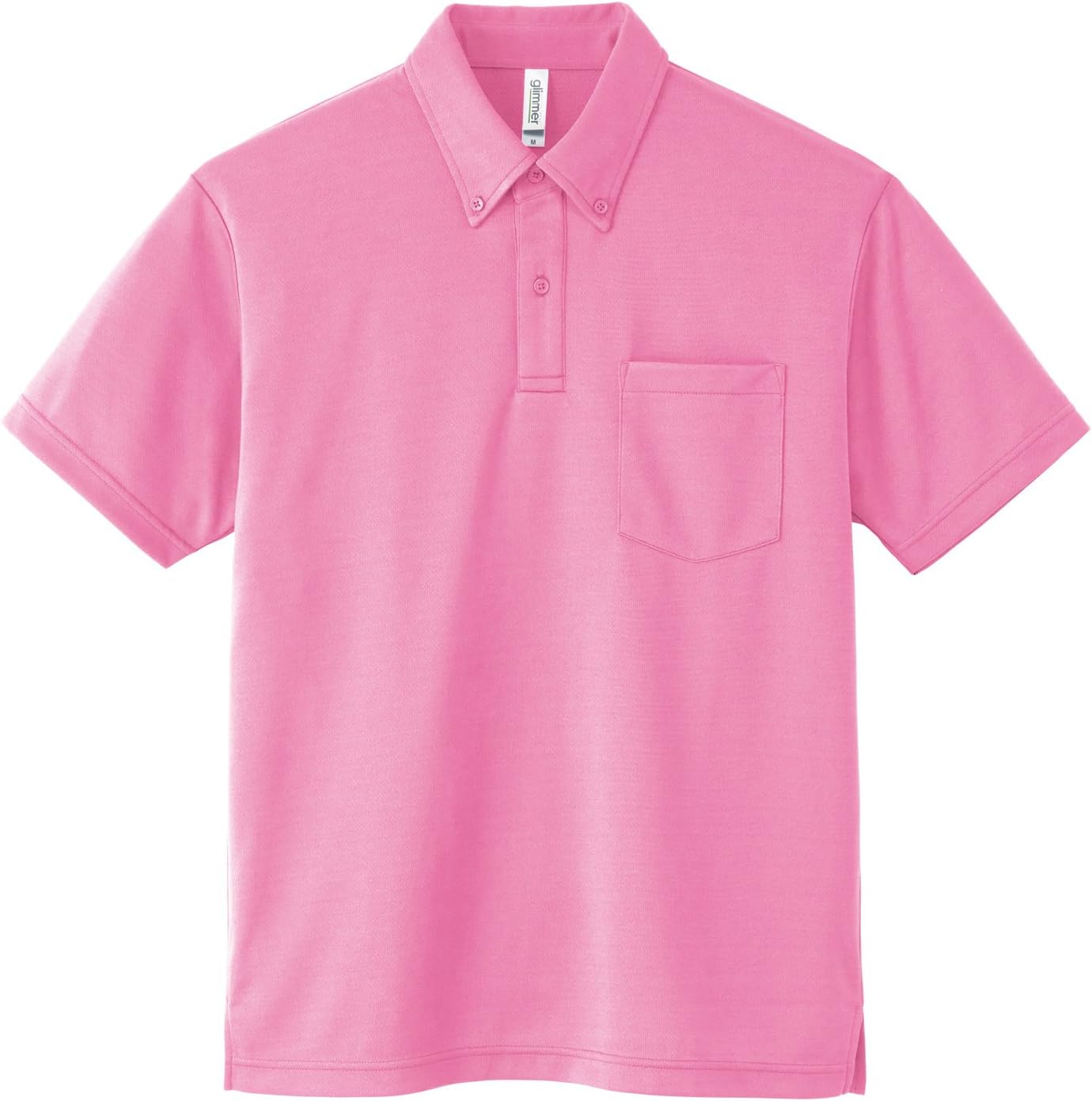 

Футболка-поло Glimmer 00331-ABP с коротким рукавом, плотность ткани 4,4 унции, на пуговицах, с карманом, розовый