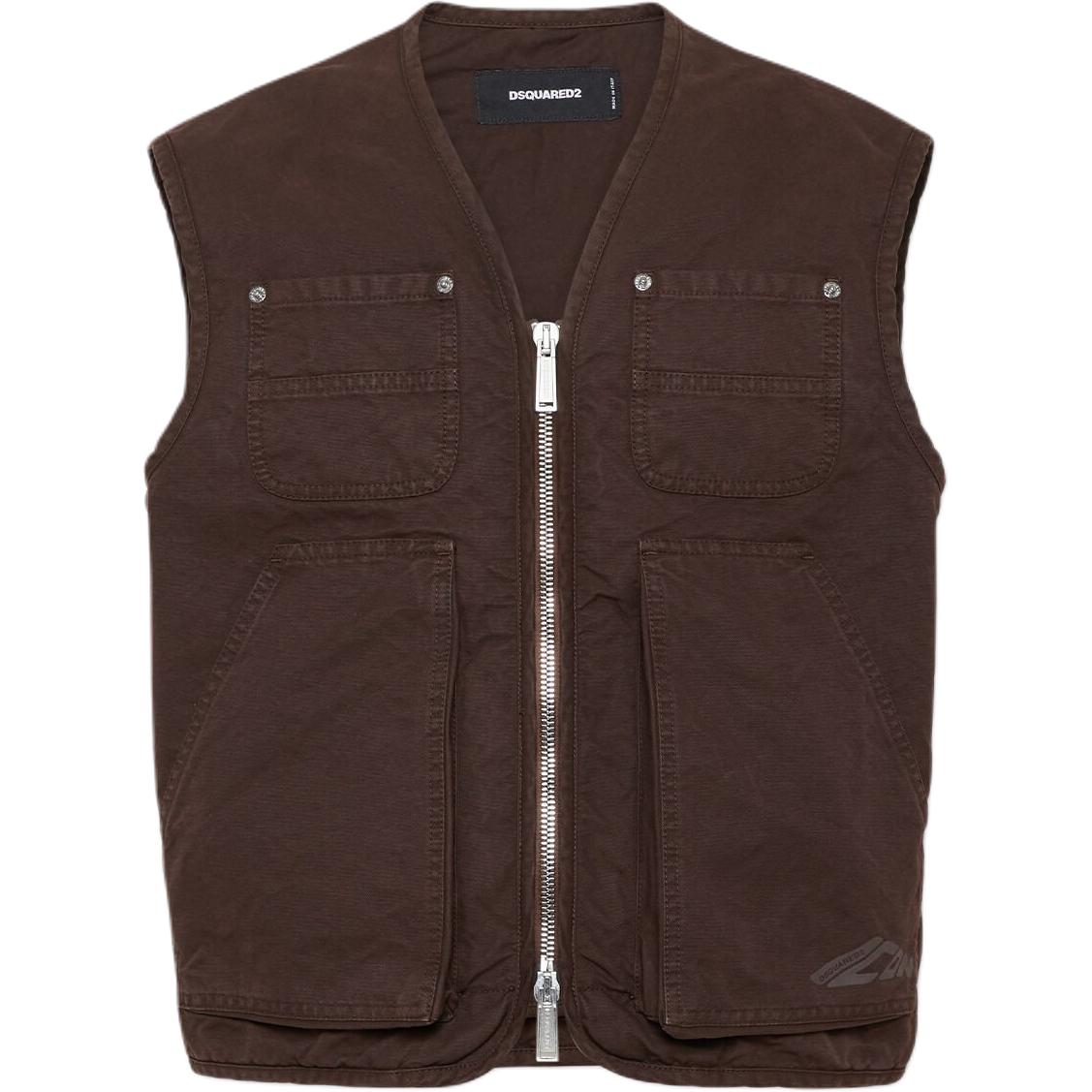 

DSQUARED 2 DSQUARED2 Жилет на молнии, Chocolate
