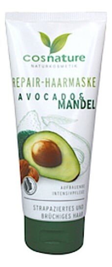 

Натуральная маска для волос с авокадо и миндалем, 100 мл Cosnature