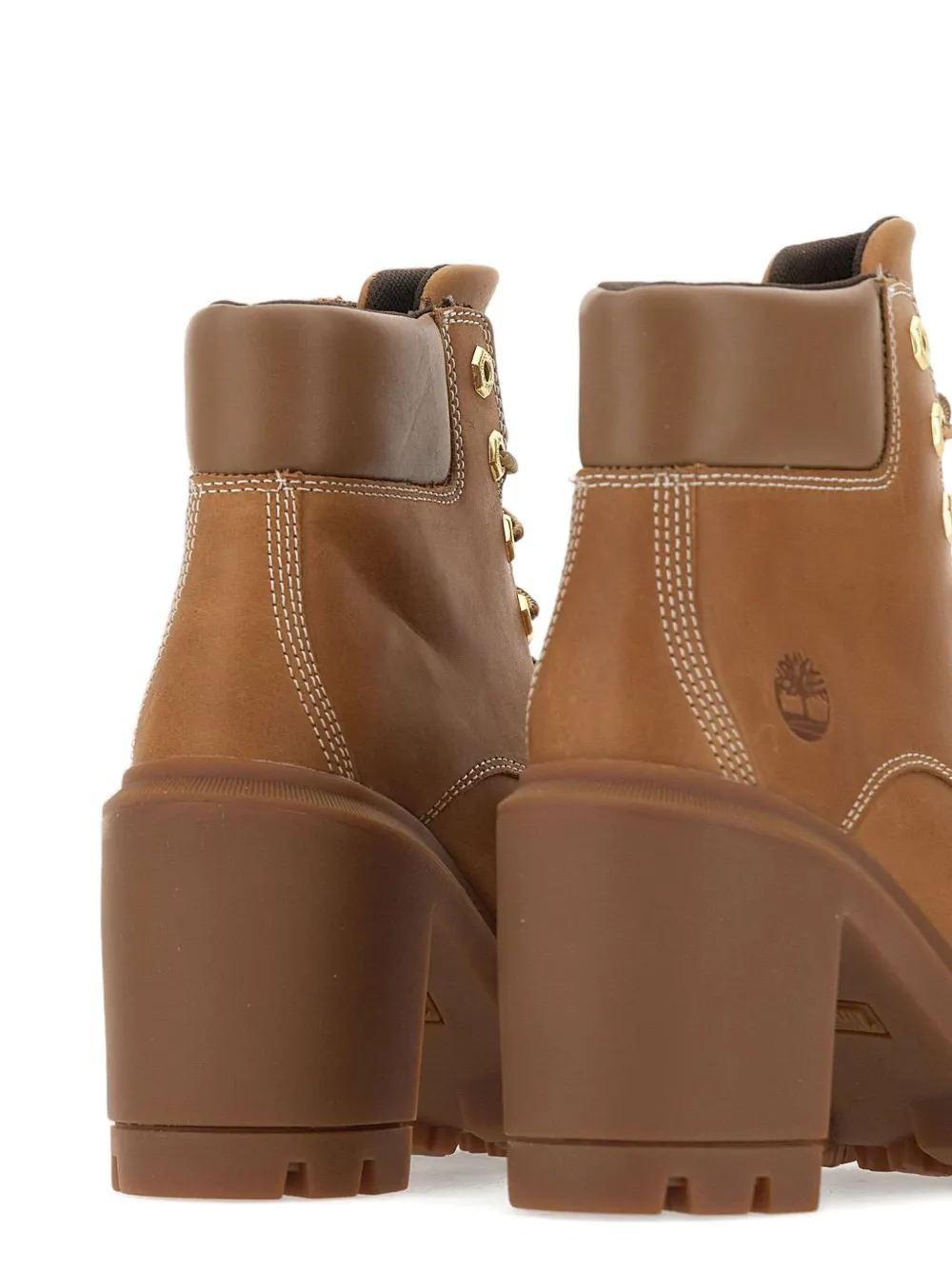 Ботильоны на шнуровке с квадратным каблуком Timberland, коричневый — фото 4