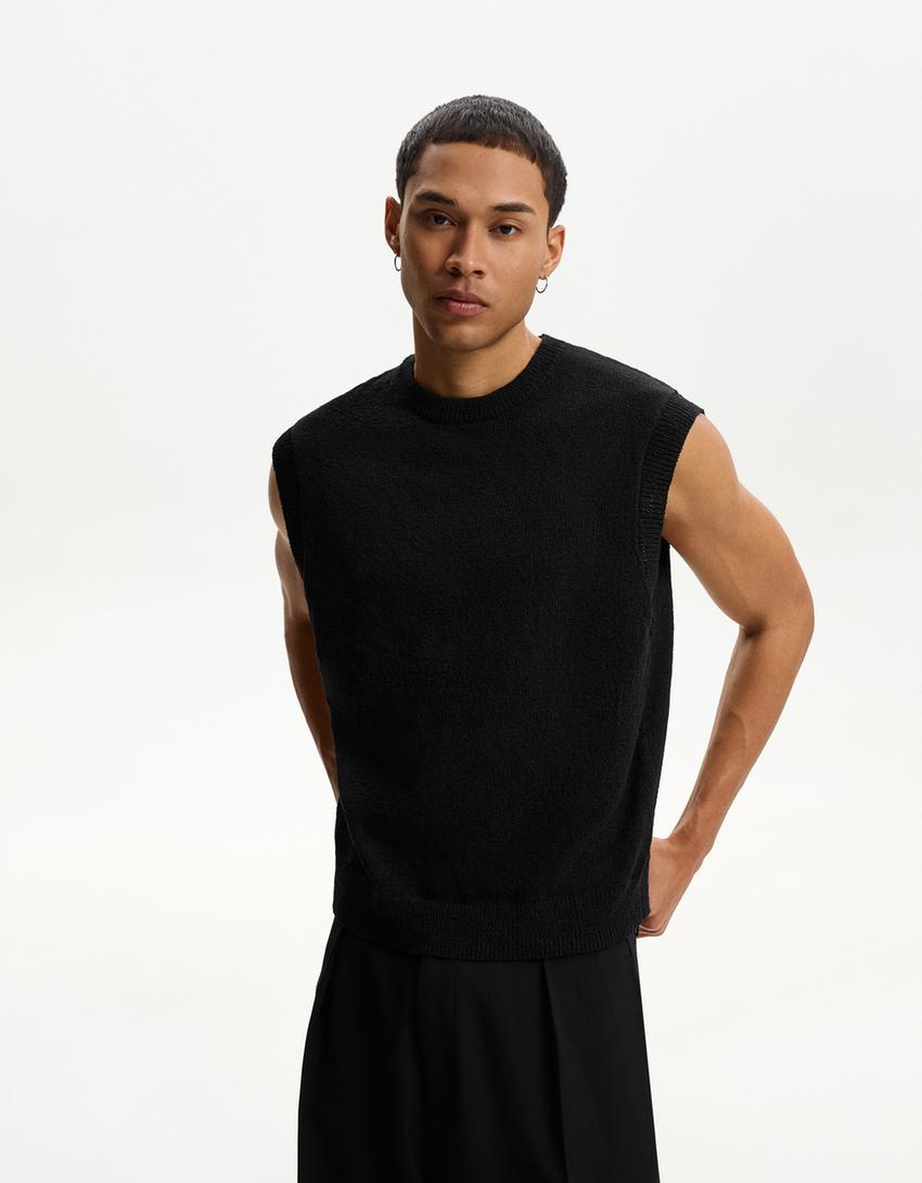 

Жилет в деревенском стиле Bershka, черный