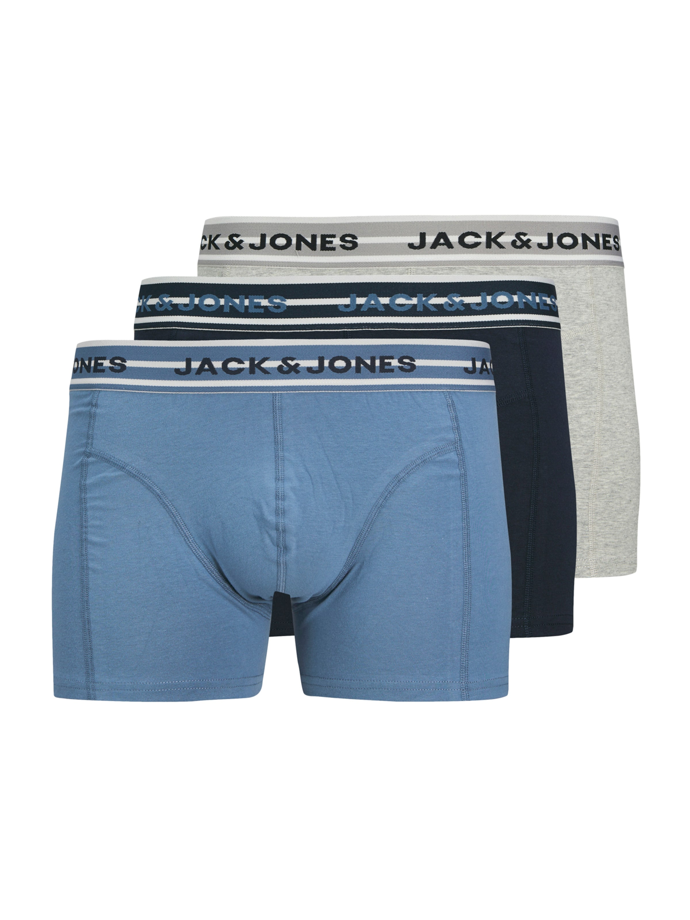 

JACK & JONES Боксеры 'JWHPETER' в цветах Navy, Light Blue, Mottled Grey