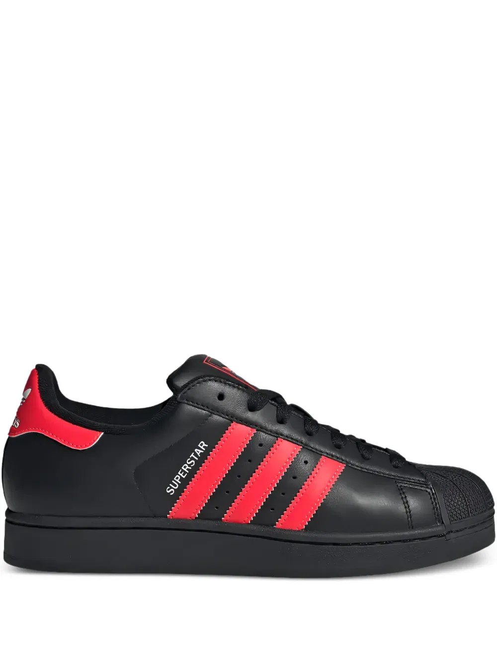 Полосатые низкие кеды "Суперзвезда" Adidas, черный