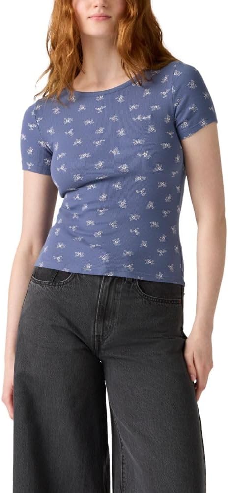 

Женская футболка Levi's Hayes с коротким рукавом (также доступна в размере Plus), (New) Lydia Tossed Floral Blue, Синий, Женская футболка Levi's Hayes с коротким рукавом (также доступна в размере Plus), (New) Lydia Tossed Floral Blue