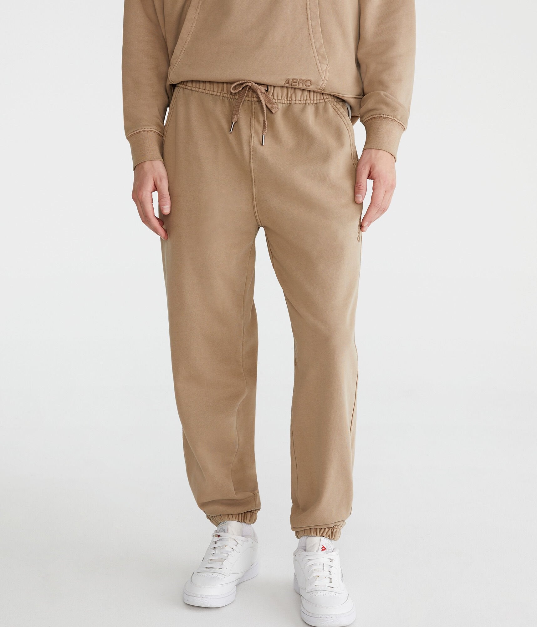 

Спортивные штаны Aeropostale Tonal Logo Terry Jogger, светло-коричневый