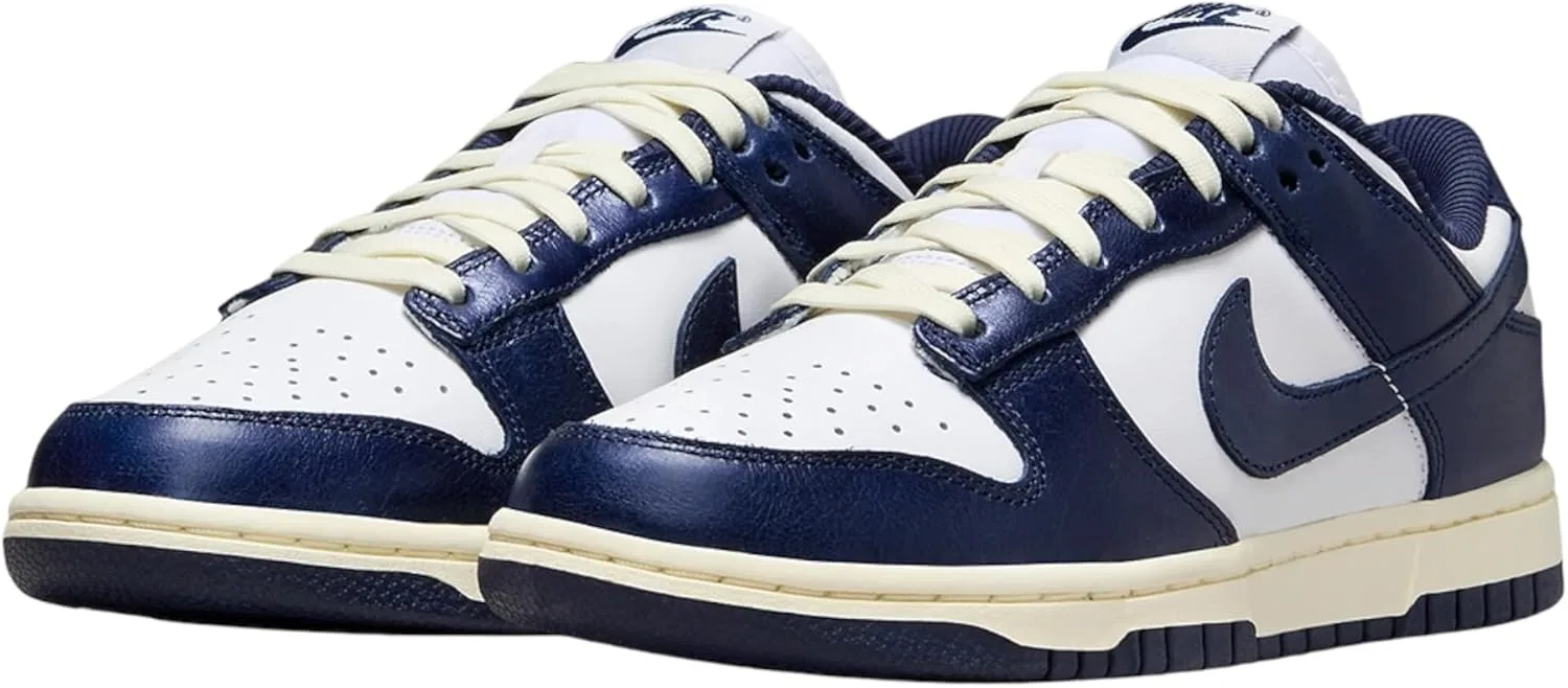 Женские баскетбольные кроссовки Nike W Dunk Low, White Midnight Navy — фото 3