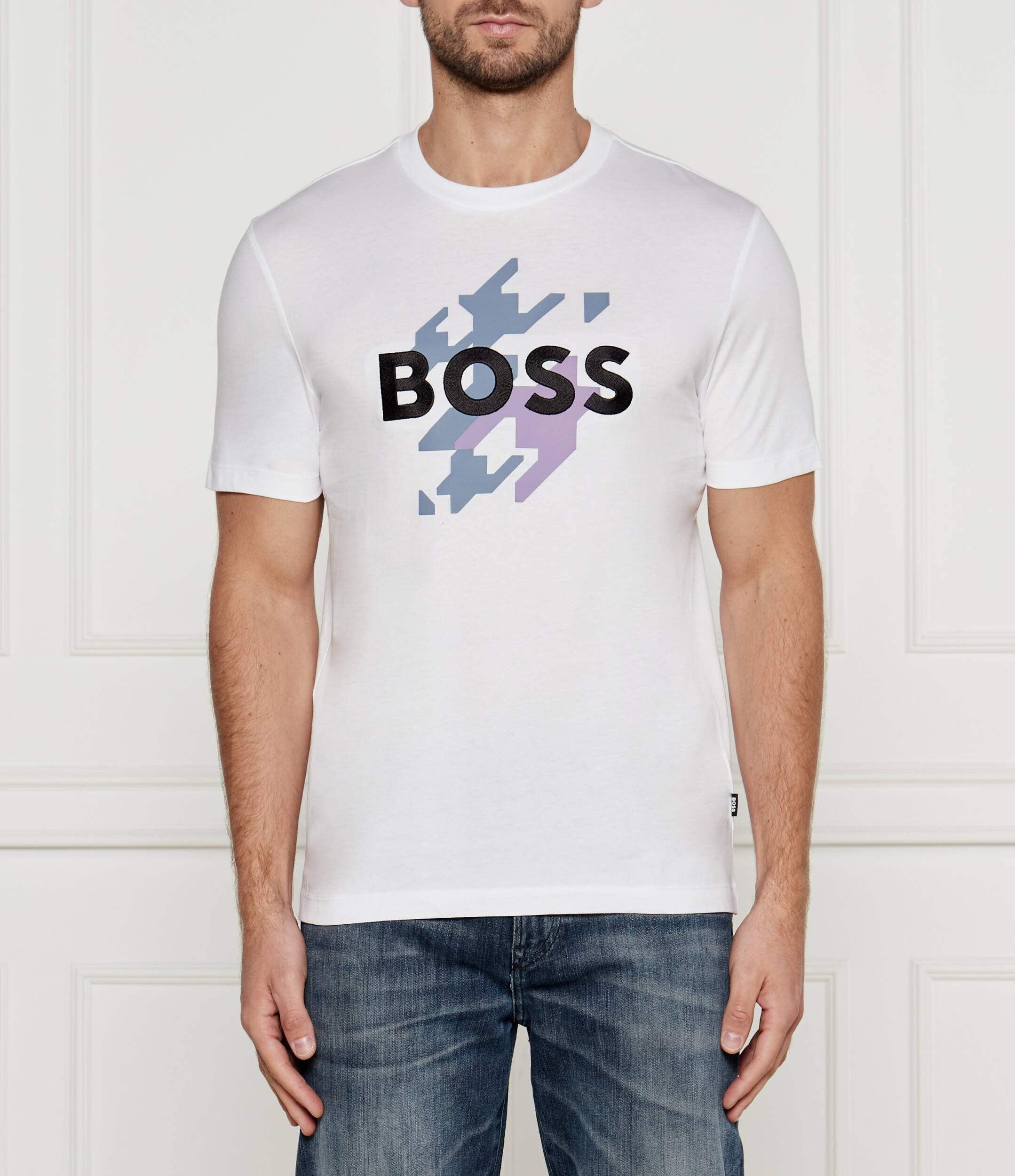 

Футболка BOSS BLACK Regular Fit, белый