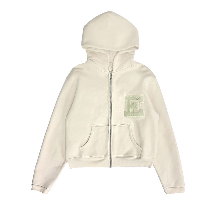 

Худи ERL Varsity Zip-Up Hoodie 'Cream', кремовый