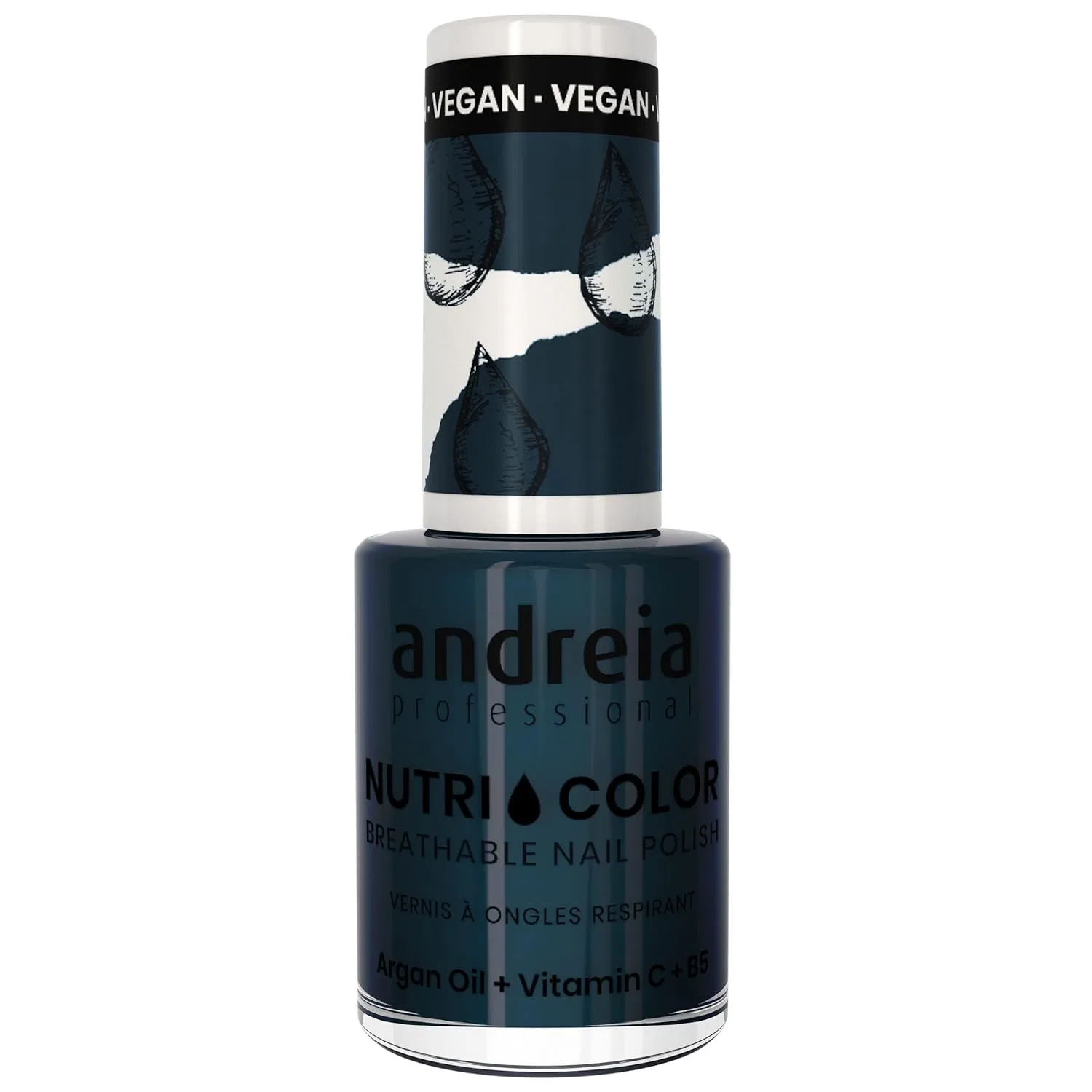 Дышащий лак для ногтей «NutriColor» NC24 сине-бирюзовый от Andreia Professional Andreia, Nc24 Dark Turquoise