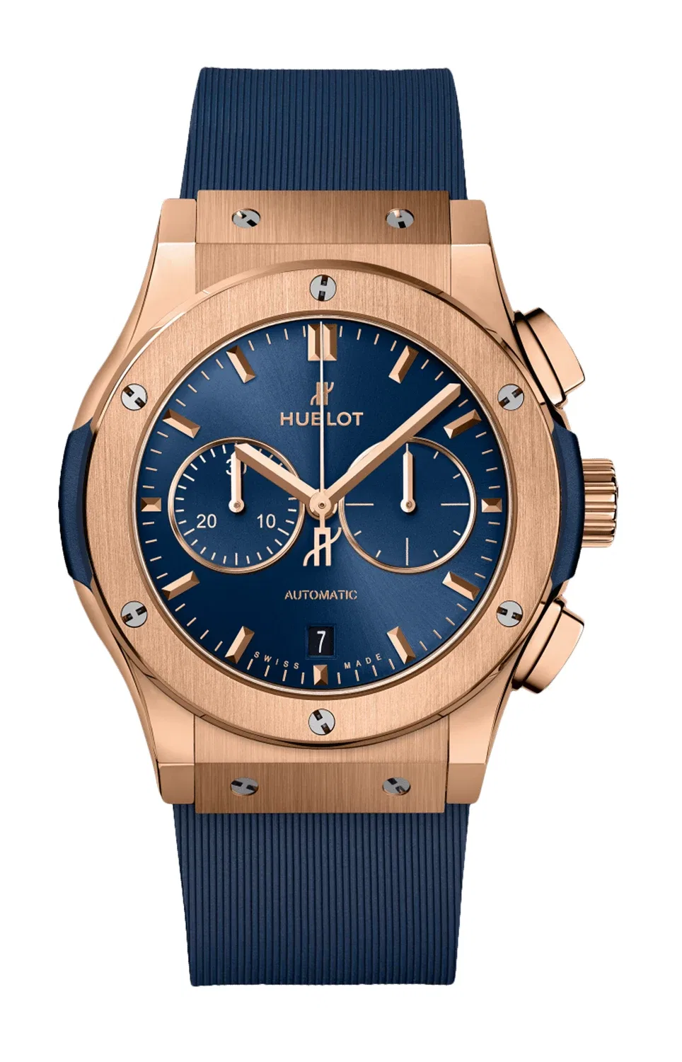 Классик Фьюжн Хронограф Кинг Голд Блю 42 мм - 541.OX.7180.RX HUBLOT, золотой