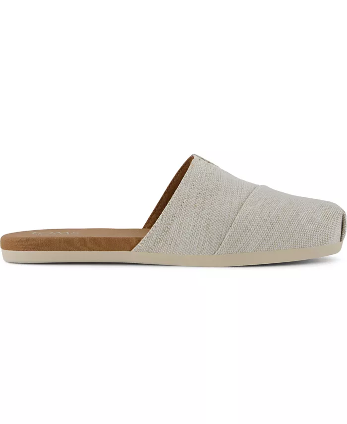 Женские альпаргаты-эспадрильи на плоской подошве без задника TOMS, белый — фото 2