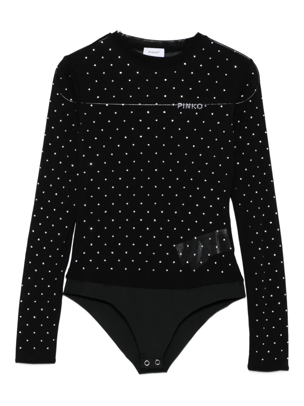 

Боди, украшенное стразами Pinko Kids, черный