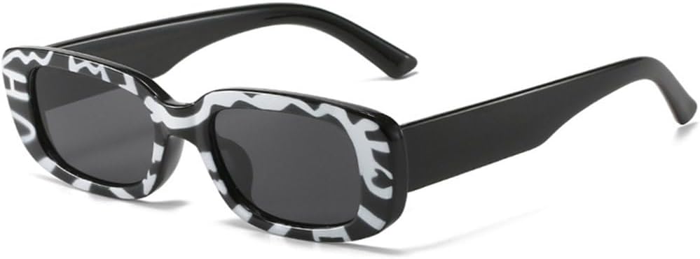 

Ретро-солнцезащитные очки небольшого размера для мужчин и женщин, модные винтажные солнцезащитные очки в прямоугольной оправе с защитой от УФ-излучения UV400 для активного отдыха на природе TYUVIVO, Leopard Gray