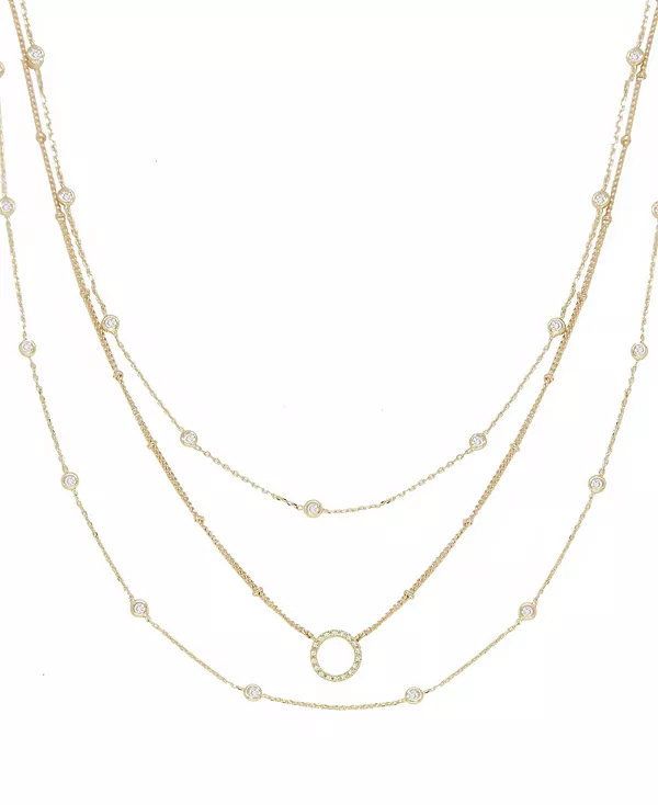 

Многослойное ожерелье из кристаллов Монро Ettika, gold