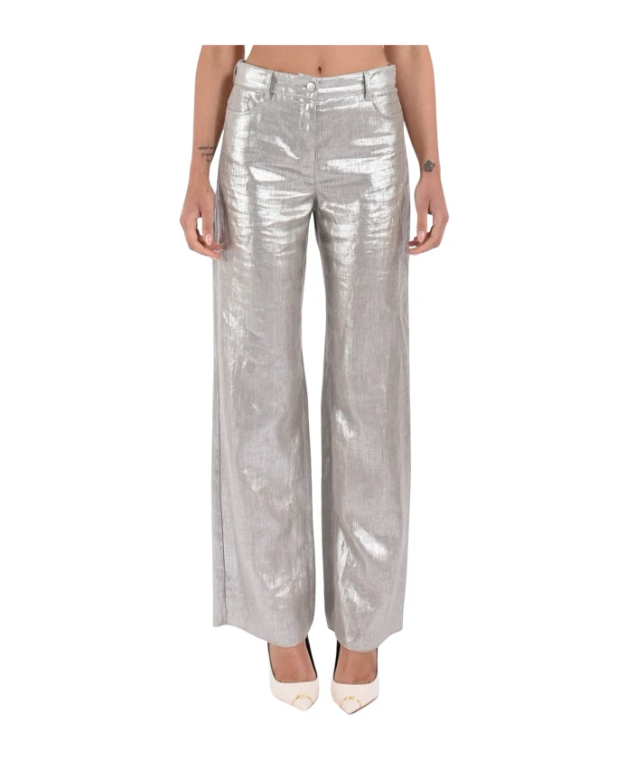 

Льняные брюки в стиле «Малика». Max Mara, серый