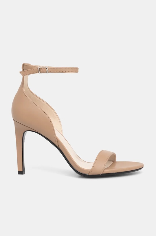 Сандалии на каблуке HEEL SANDAL 90 - кожа Calvin Klein, коричневый — фото 2
