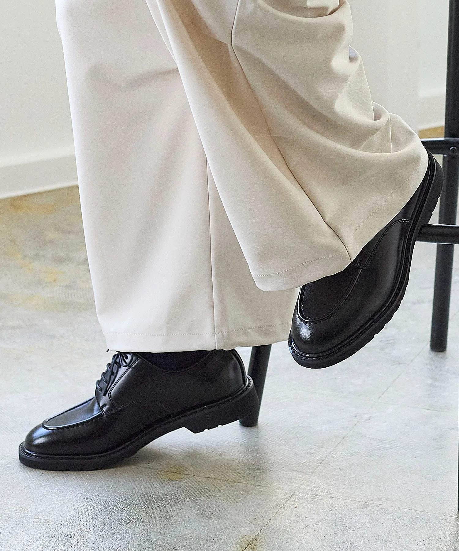 Мужские кожаные U-образные туфли London Shoe Make 9001 зелёные — фото 4