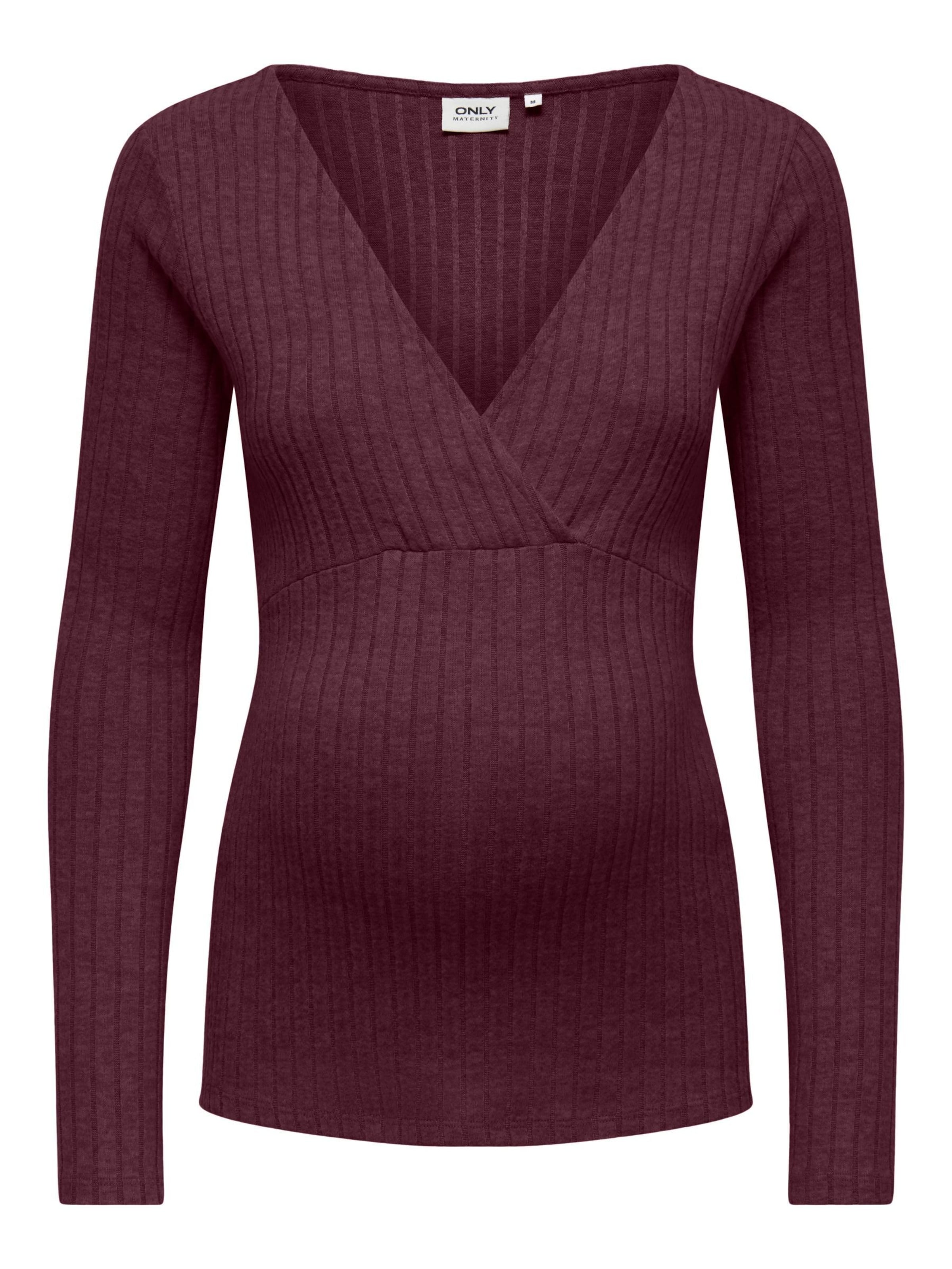 

Only Maternity Лонгслив 'OLMLola' в красном цвете