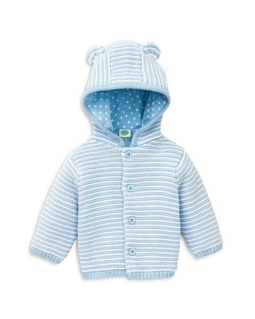 

Полосатый кардиган с капюшоном для мальчиков – детский Little Me, цвет Blue