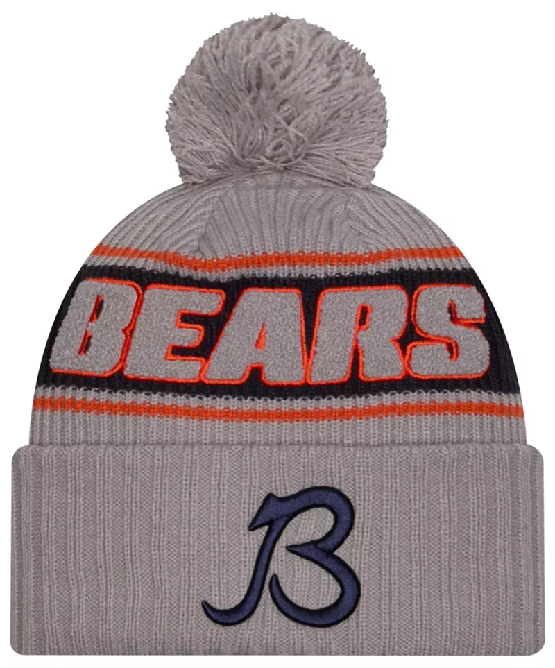 

Серая вязаная шапка New Era для взрослых Chicago Bears Sideline Sport