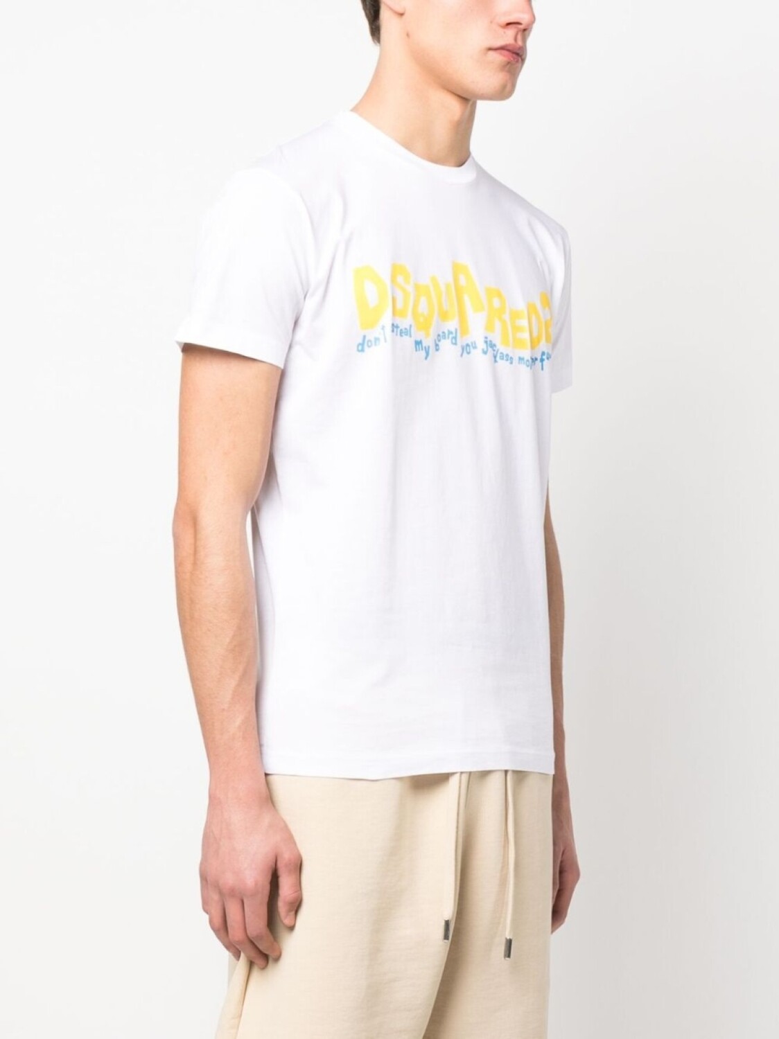 DSQUARED2 футболка с графичным принтом, белый — фото 3