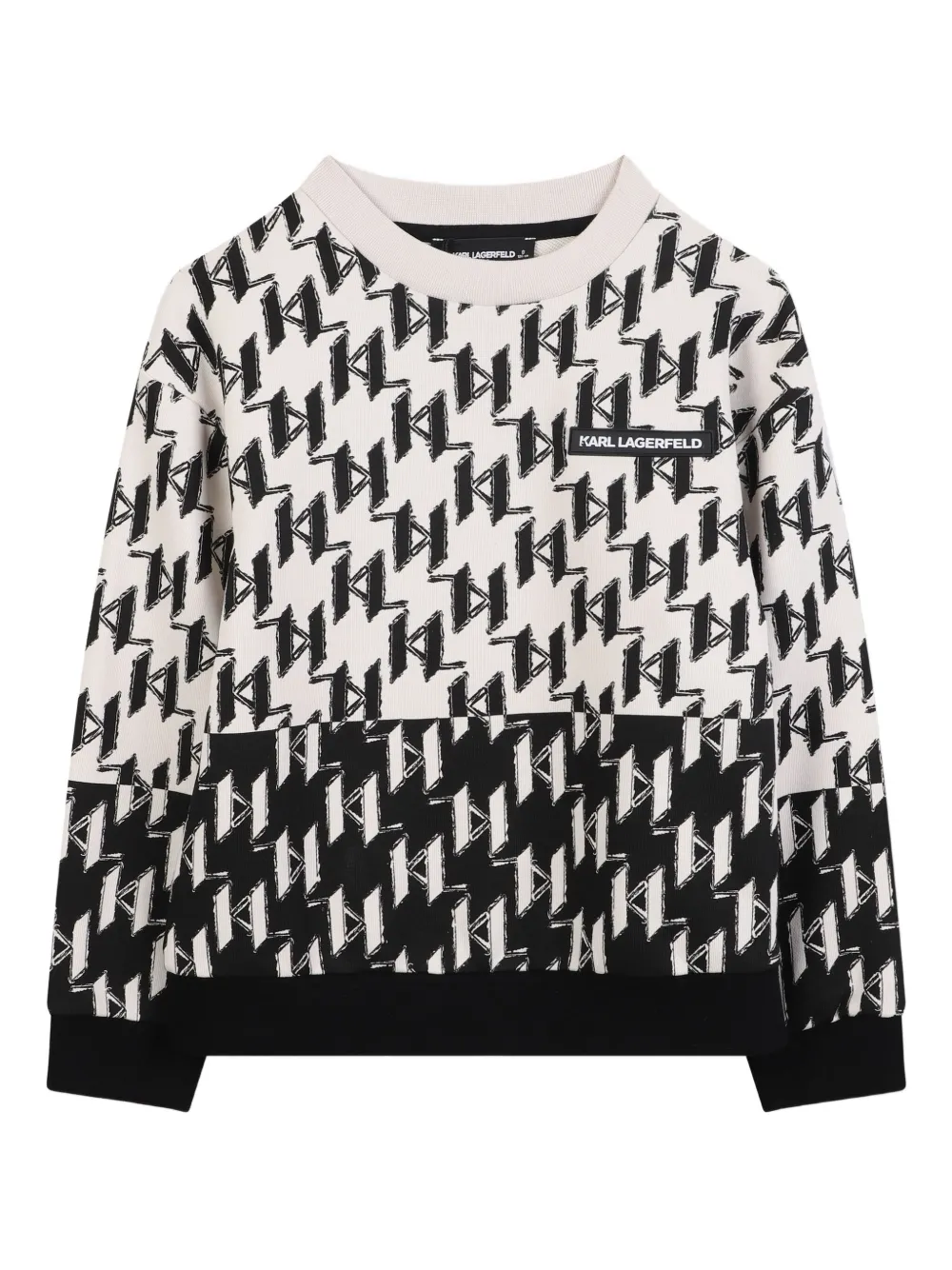 

Толстовка с графичным принтом KARL LAGERFELD KIDS, белый