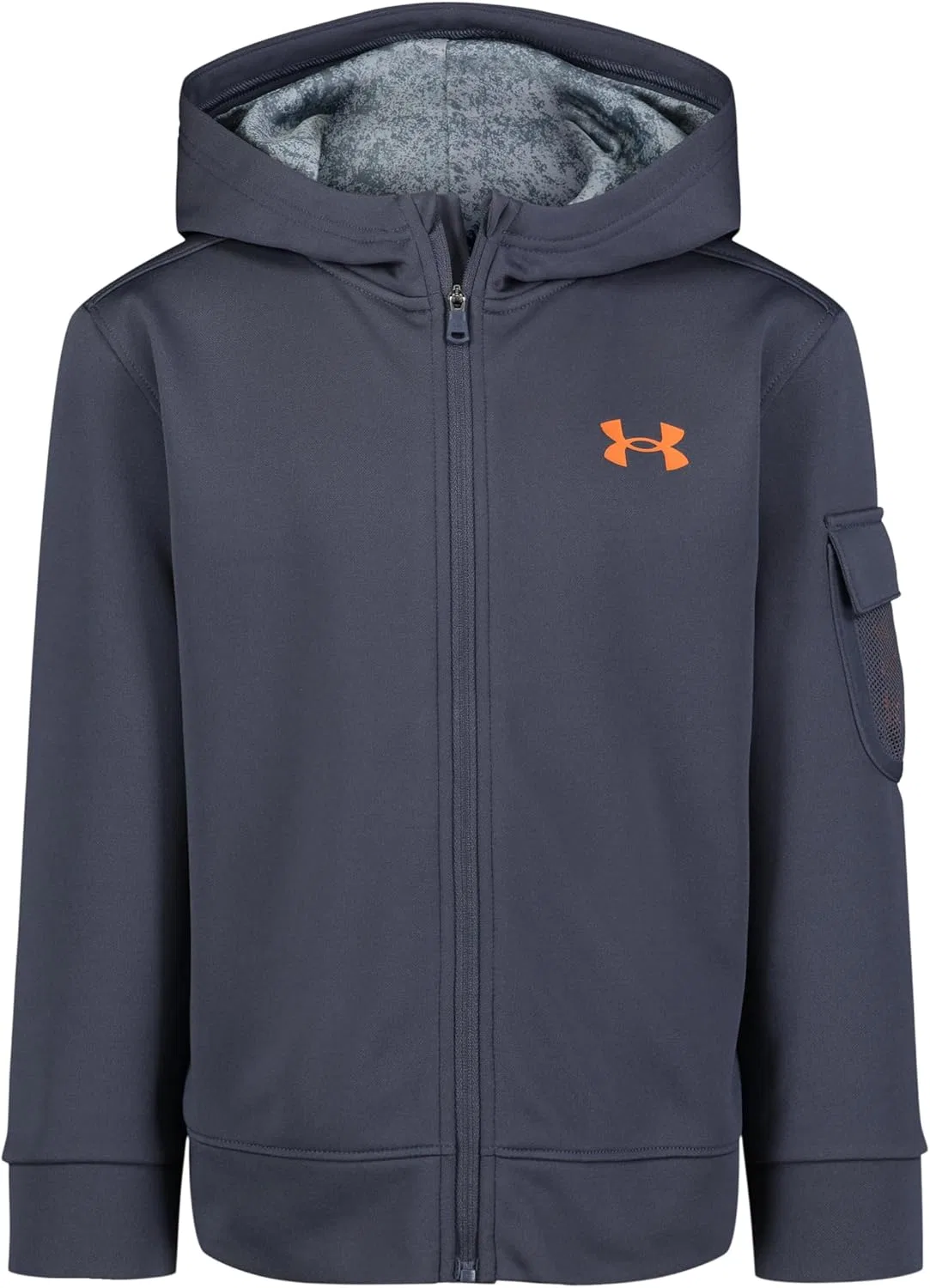 Детская толстовка на молнии, флисовая, Under Armour, Downpour Gray