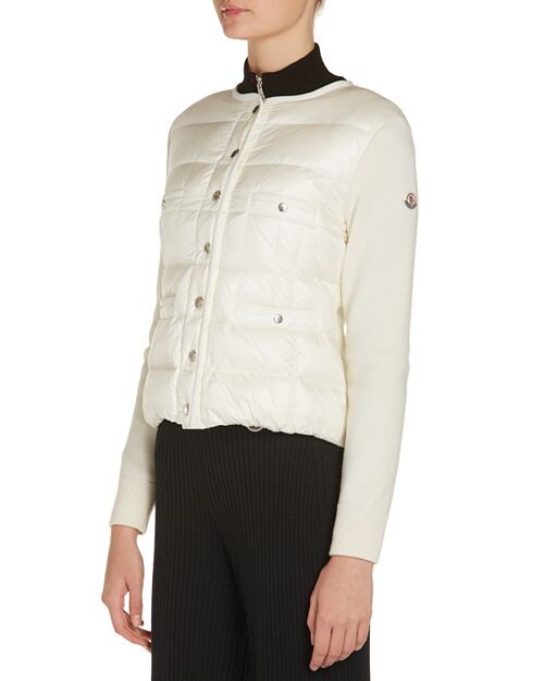 

Стеганый кардиган спереди Moncler, цвет White