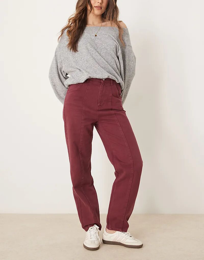 

Зауженные джинсы с высокой посадкой, цвет рис. ASOS DESIGN