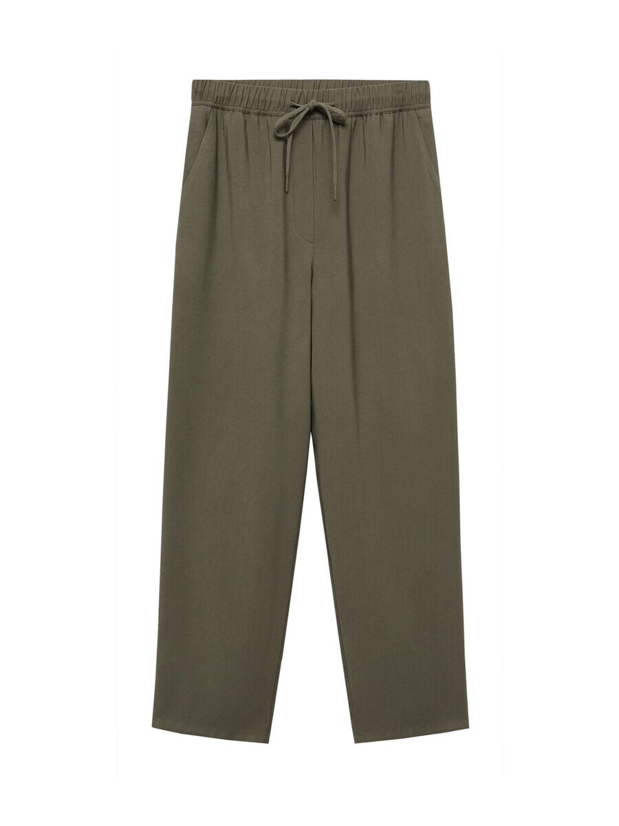 

Тканевые брюки MANGO Loose fit Pants FLUIDO, оливковый