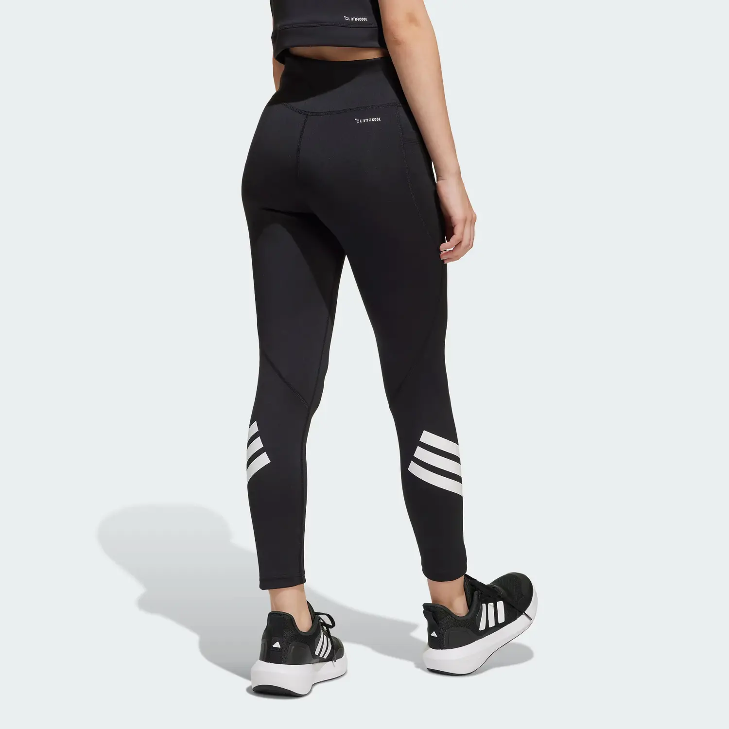 Оптимальные брюки умеренные unisex детские Adidas, черный — фото 4