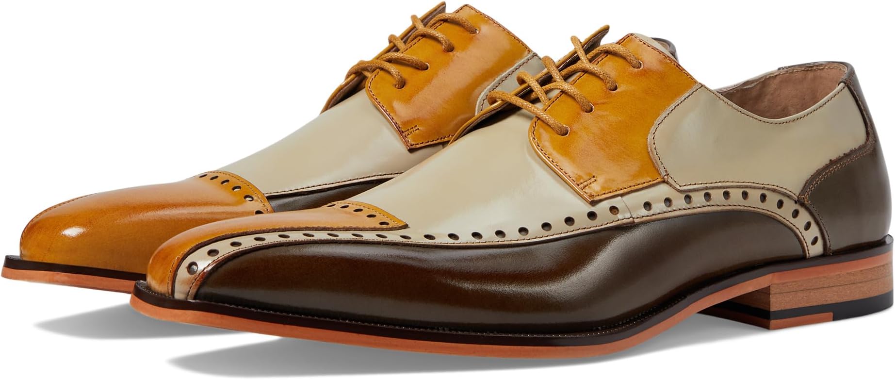 

Оксфорды Plaza Cap Toe Oxford Stacy Adams, цвет Olive Multi