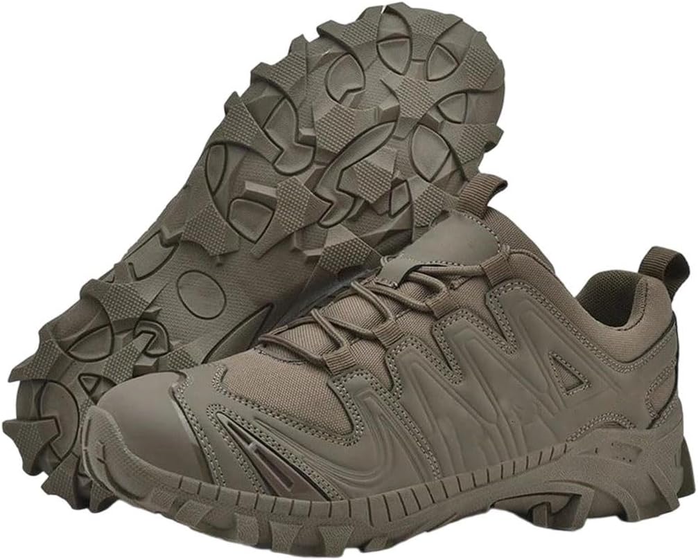 

Мужские ботинки с нескользящей подошвой, дышащие, для мотоцикла Generic, хаки