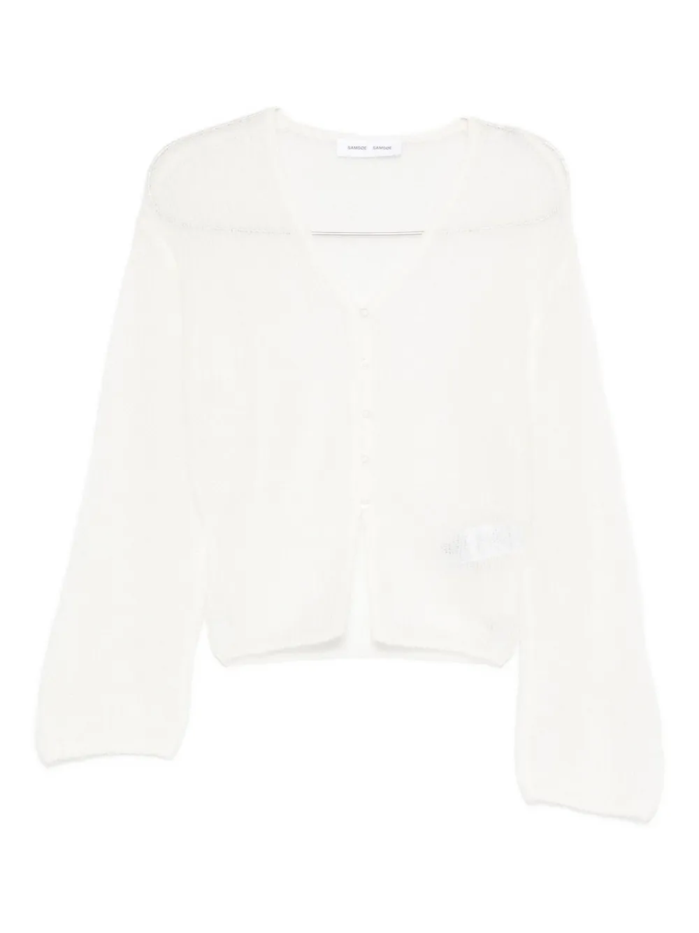 

Кардиган из смеси мохера Samsoe Samsoe, белый