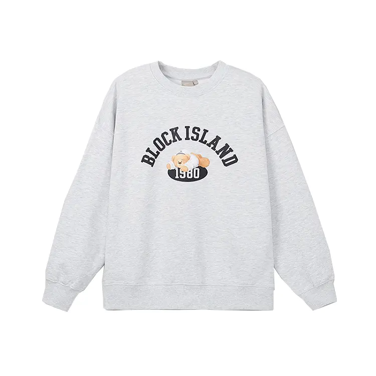 

Свитшот Women's Crew Neck Moderate Others SPAO, светло-heather серый