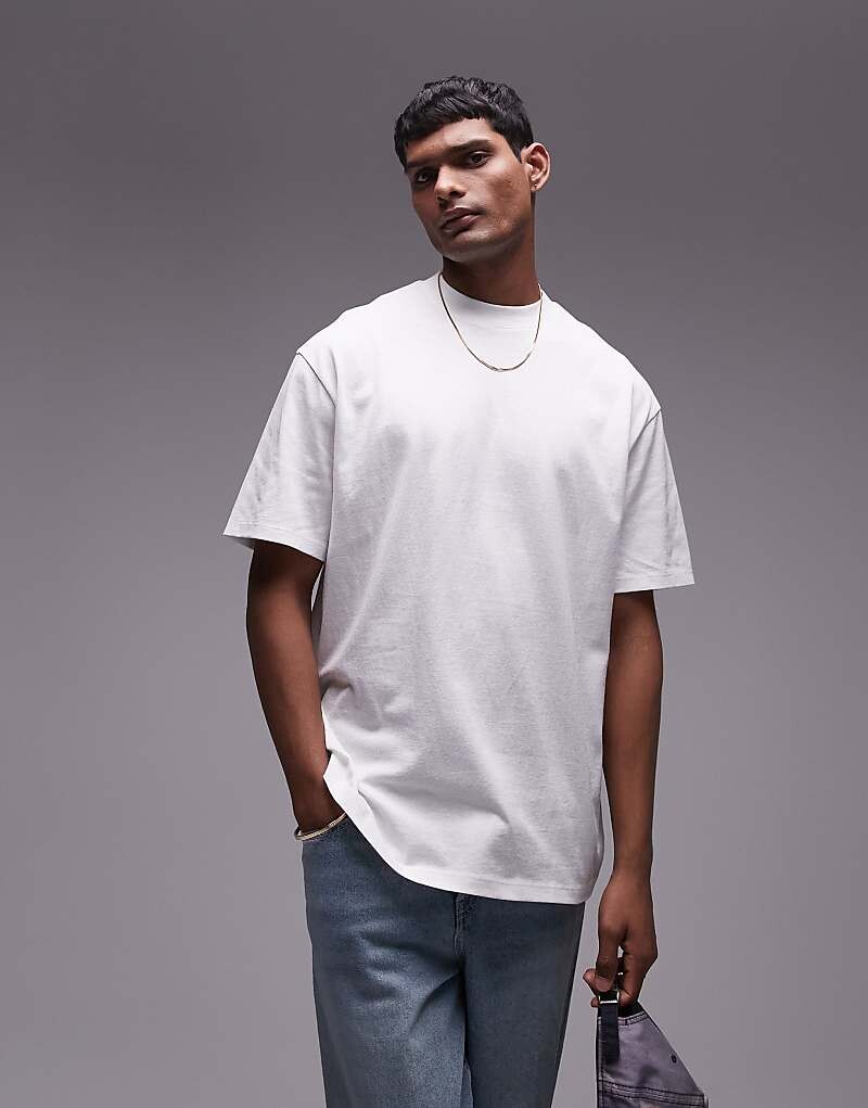 

Белая футболка свободного кроя Topman