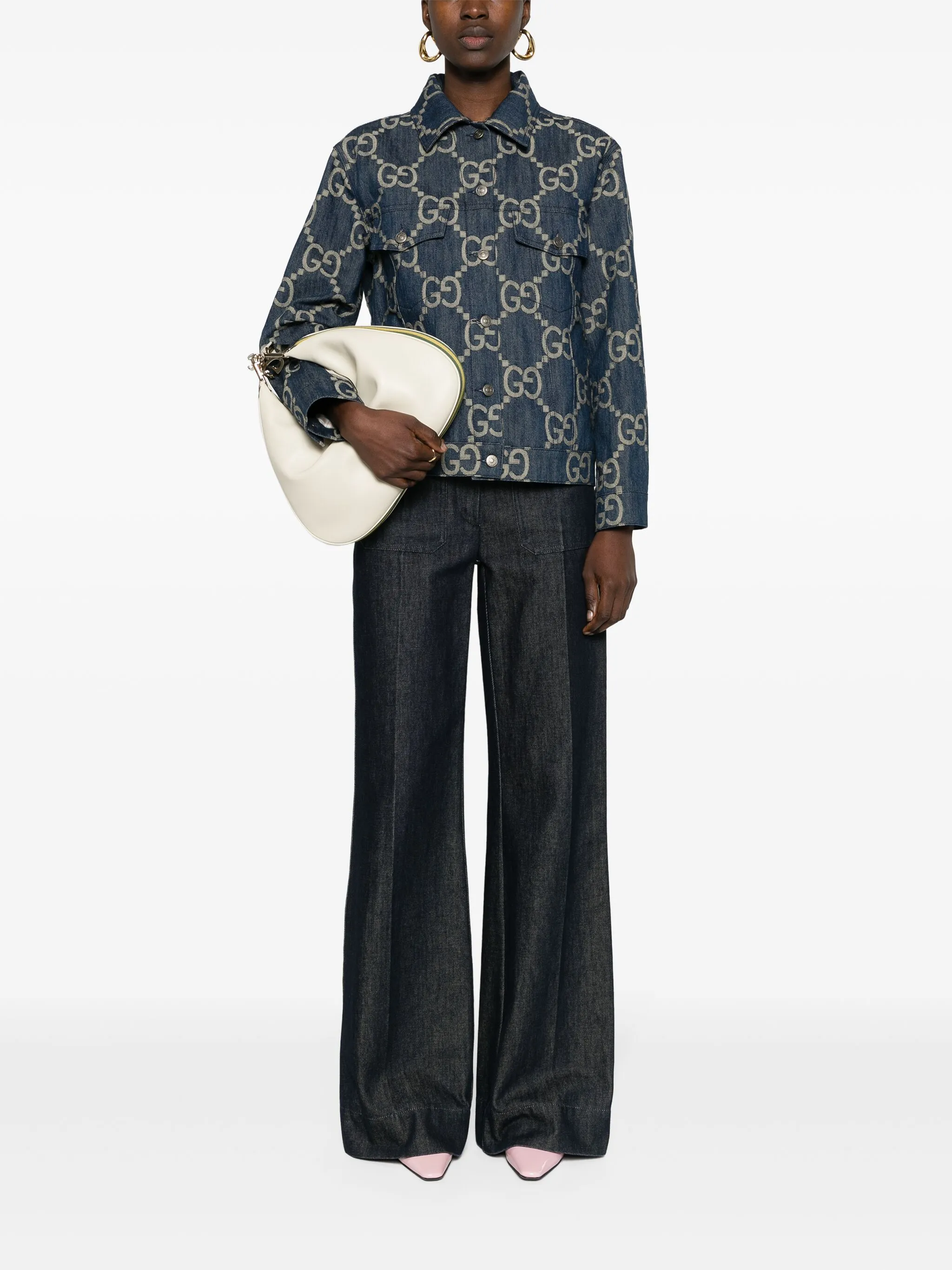 Джинсовая куртка Jumbo GG Gucci, синий — фото 2