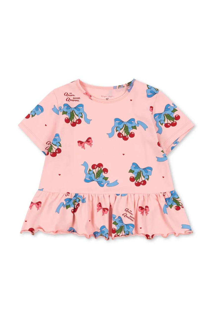 

Футболка BASIC FRILL TEE GOTS Konges Sløjd, розовый
