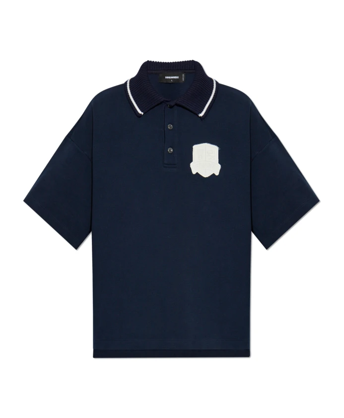 

Поло с нашивкой Dsquared2, синий