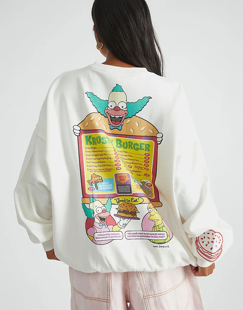 

Толстовка Skinnydip London The Simpsons Krusty Burger белого цвета