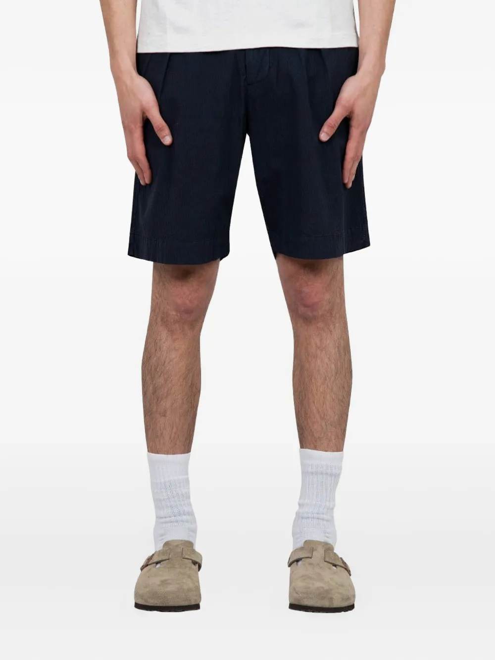 

Шорты из смеси льна и хлопка Norse Projects, синий