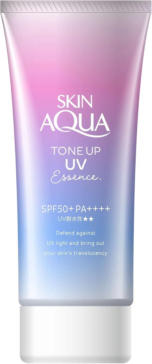 Солнцезащитная эссенция Tone-Up UV Essence Lavender JAVAPEN, набор 2 шт, 80 г, лавандовый