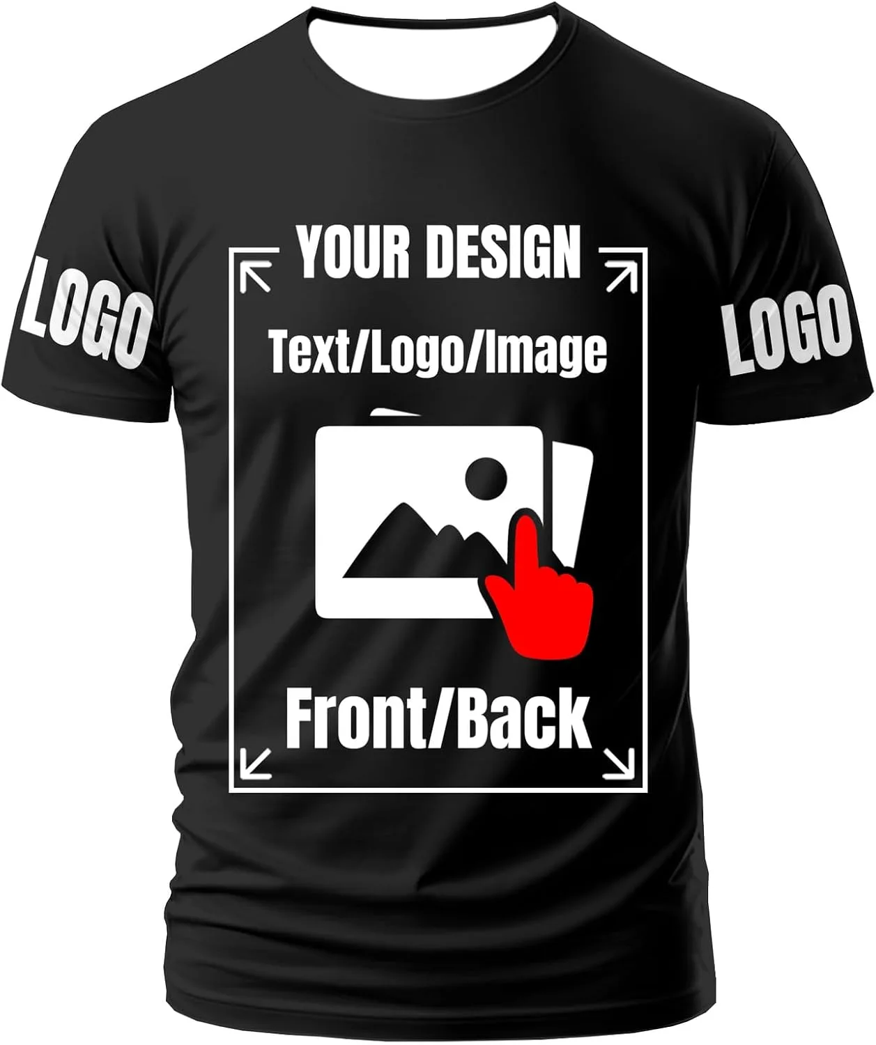 Футболка Custom с нанесением текста и логотипа — фото 4