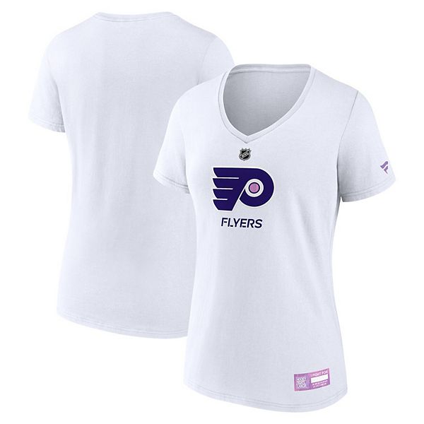 

Женская белая футболка v-neck philadelphia flyers 2024 hockey fights cancer Fanatics, Белый, Женская белая футболка v-neck philadelphia flyers 2024 hockey fights cancer Fanatics