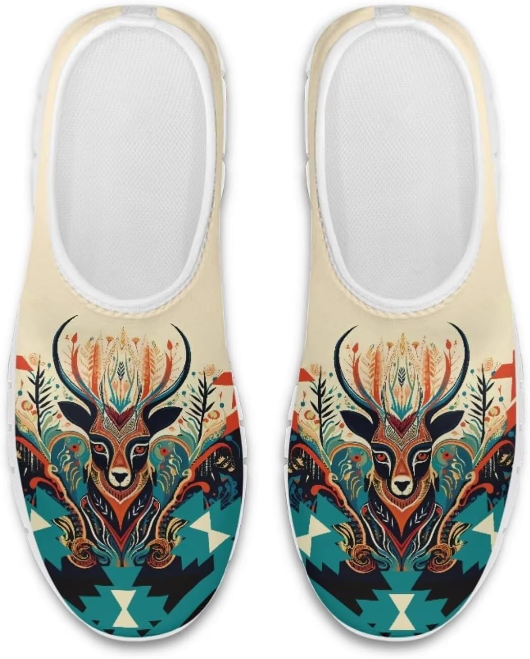 

Кроссовки-лоферы chaqlin для женщин и мужчин, эластичные, без застежки, слипоны, лоферы с ацтекским этническим узором, удобные, дышащие, с сеткой, Tribal Elk