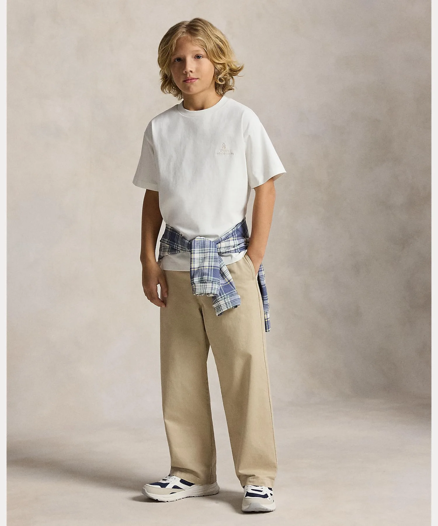 Детская футболка oversize из хлопка Big Fit POLO RALPH LAUREN CHILDRENSWEAR белая — фото 4