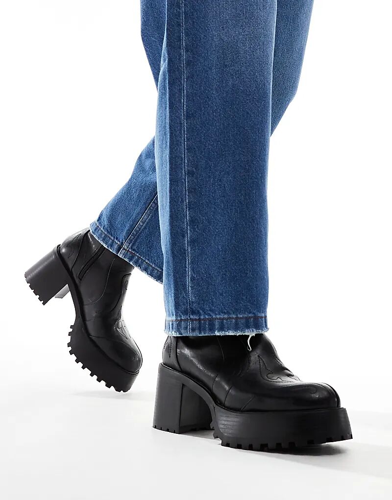 

Ботинки челси черного цвета с толстой подошвой ASOS DESIGN