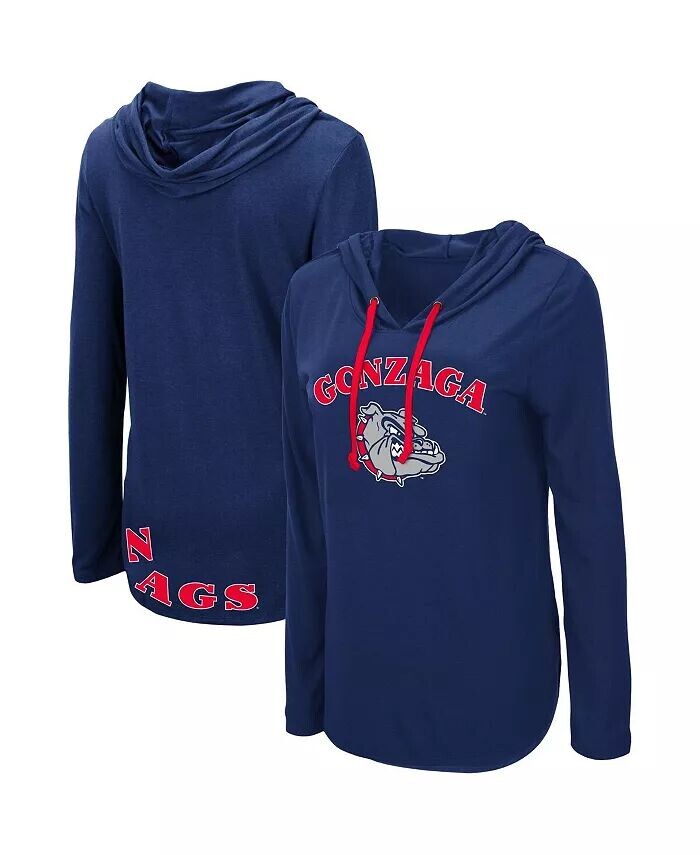 

Женская темно-синяя футболка Gonzaga Bulldogs My Lover с капюшоном и длинными рукавами Colosseum